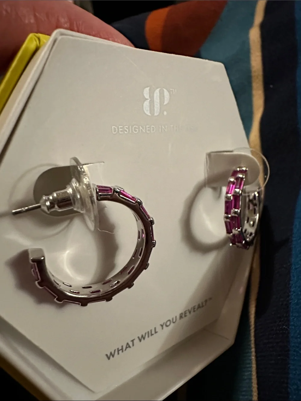 Bomb Party rhodium hoop